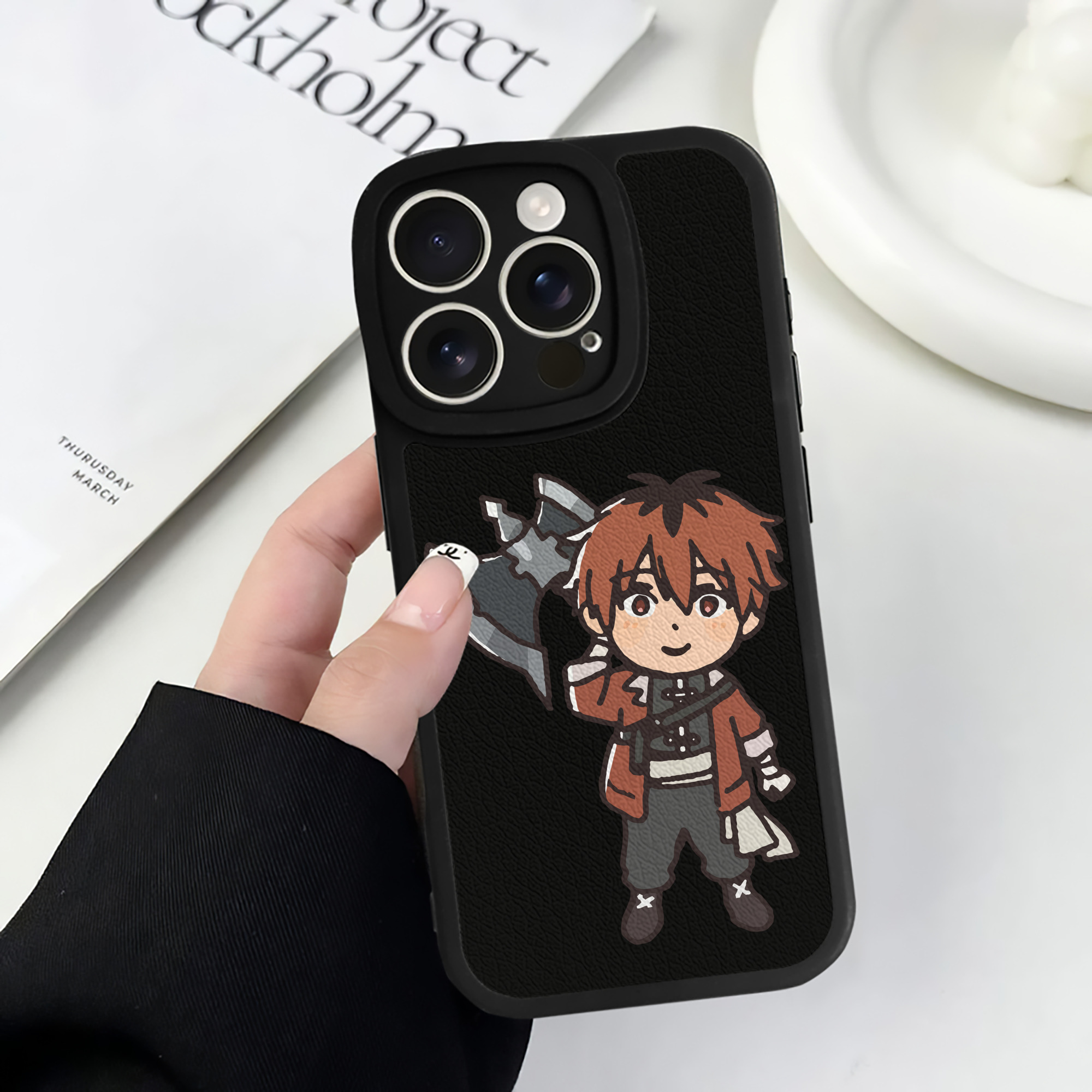 （画像用） 葬送のフリーレン Frieren 【iPhone 16シリーズ対応】シリコンスマホケース（レザー調） 材質：シリコン